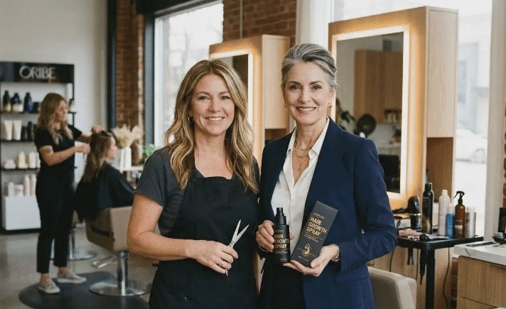Nicole A. and Dr. Rachel K. in Nicole's Toronto salon