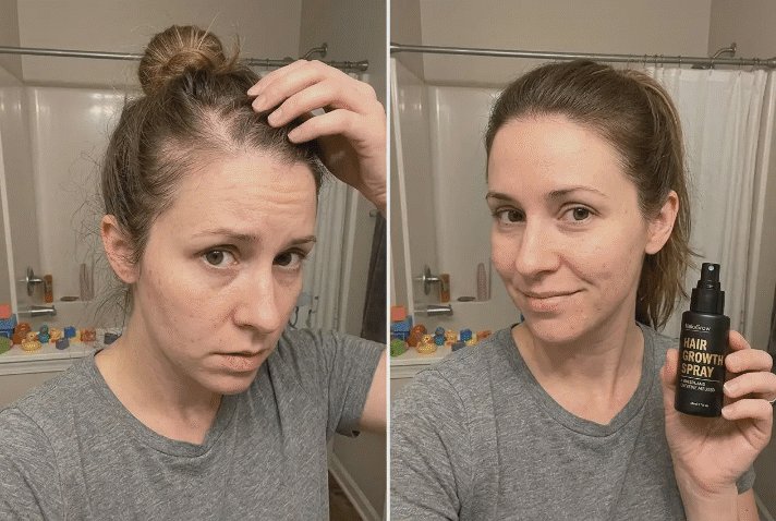 Reader before and after using HaloGrow
