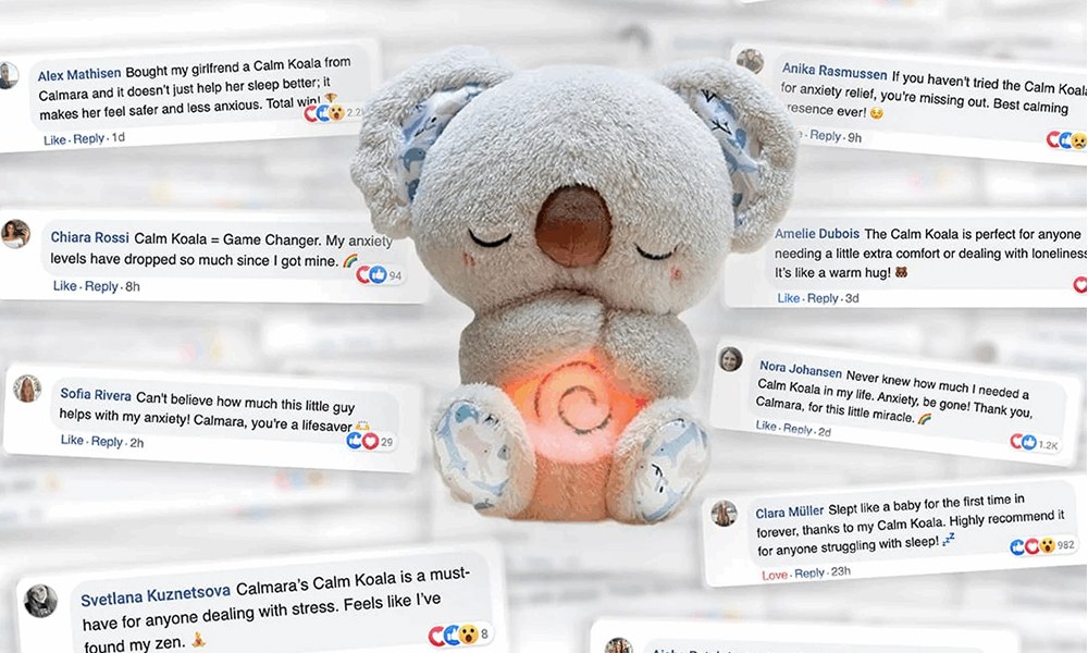 Owner comments about the Froplay Koala Calm Buddy shared on social media
