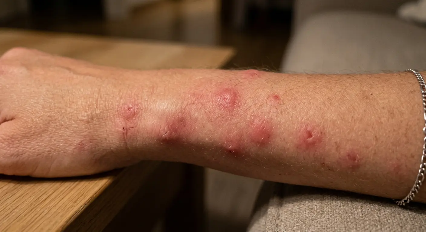 Dangerous mosquito bites on skin