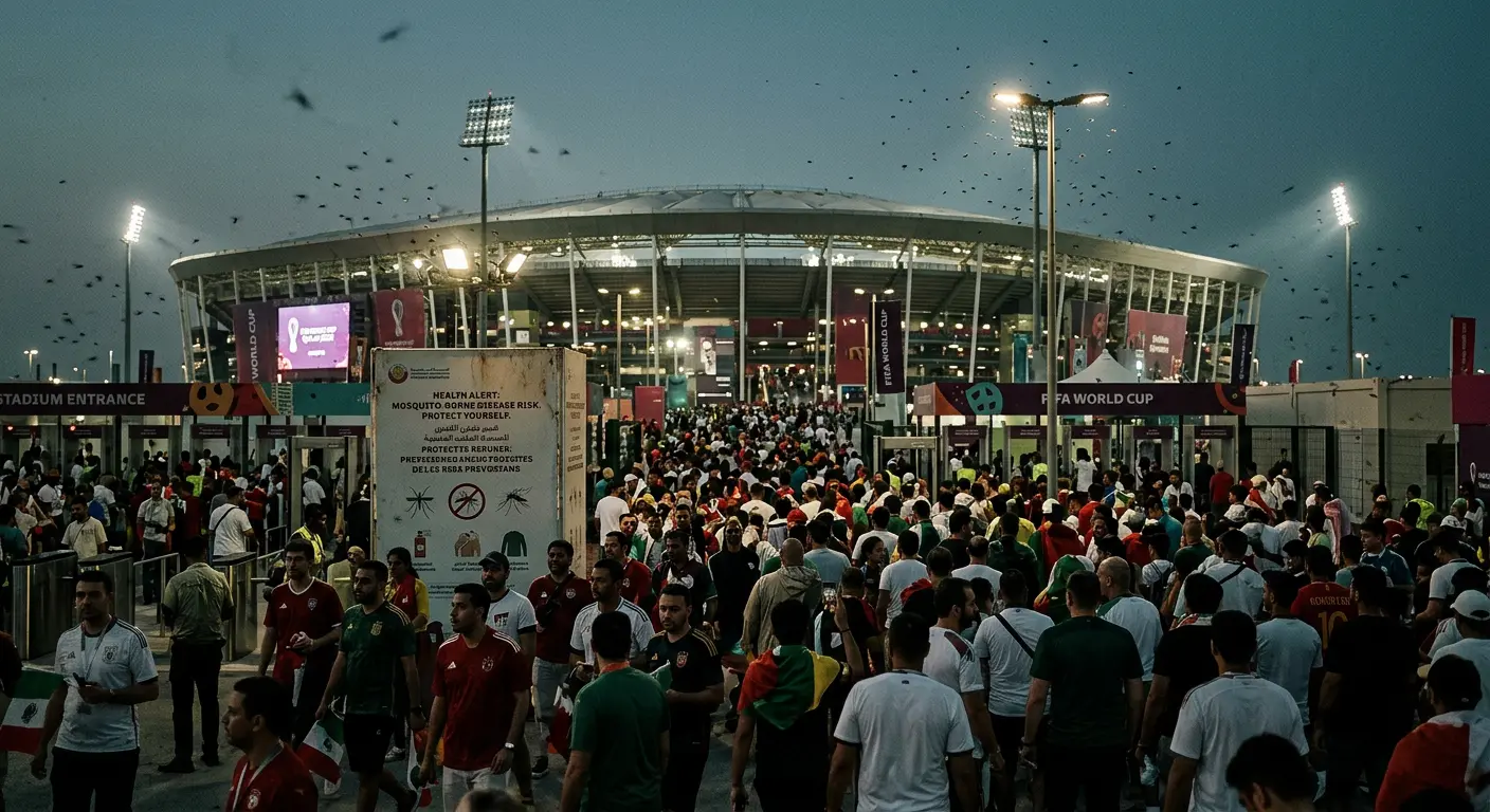 Dangerous mosquitoes swarming during World Cup event
